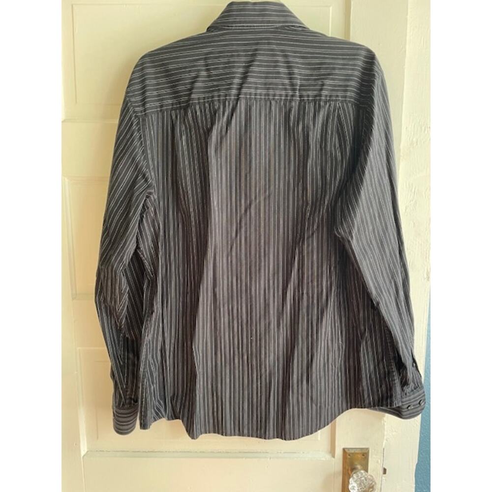 Axist Men Size XL Modern Fit Long-Sleeve Button Front Black‎ Shirt 100% Cotton - Picture 3 of 5